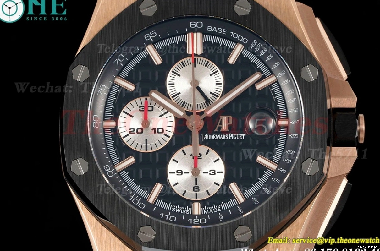 CER RSF 44mm A3126 Blk Oak Royal Offshore RU Wht RG 0419